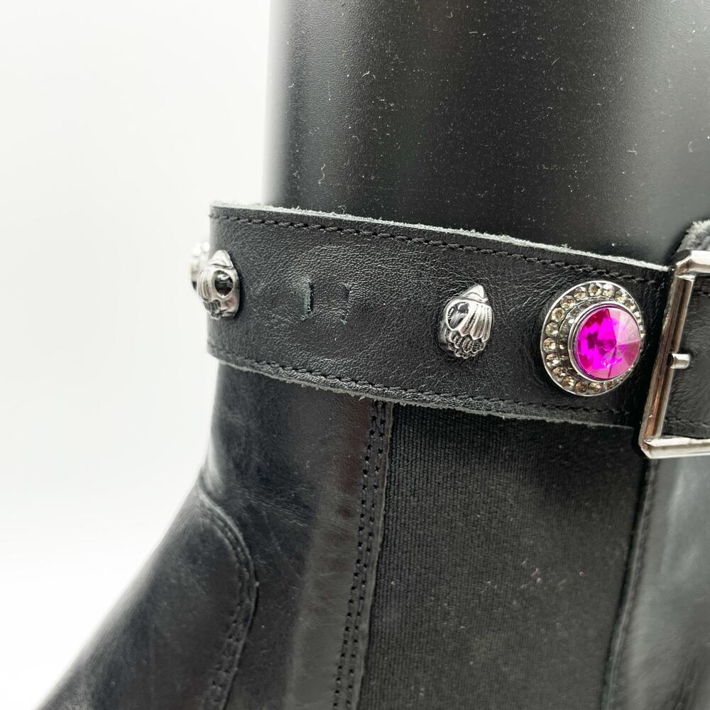 Kurt Geiger London London Sawyer Jeweled Studs Dot Chelsea Boots EU41/US10 - Picture 10 of 10